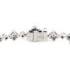 "Wholesaler Closing Down Must Be Sold" 14K White Gold, Blue Sapphire and Diamond, Floral Design Bracelet - 7