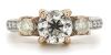 "Wholesaler Closing Down Must Be Sold" 14K White/Rose Gold and Diamond, Trilogy Style Ring