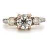 "Wholesaler Closing Down Must Be Sold" 14K White/Rose Gold and Diamond, Trilogy Style Ring - 2