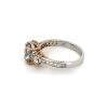 "Wholesaler Closing Down Must Be Sold" 14K White/Rose Gold and Diamond, Trilogy Style Ring - 3