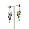 "Wholesaler Closing Down Must Be Sold" 14K Yellow Gold, Blue Sapphire and Diamond, Chandelier Style Earrings - 2