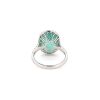 "Wholesaler Closing Down Must Be Sold" 14K White Gold, Emerald and Diamond, Halo Ring - 3