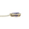 "Wholesaler Closing Down Must Be Sold" 14K Yellow Gold, 6.07ct Tanzanite and Diamond, Pear Shaped Halo Pendant Necklace - 3