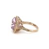 "Wholesaler Closing Down Must Be Sold" 14K Rose Gold, 9.79ct Kunzite and Diamond, Halo Cocktail Ring - 3