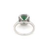 "Wholesaler Closing Down Must Be Sold" 14K White Gold, Emerald and Diamond, Double Halo Ring - 4