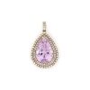 "Wholesaler Closing Down Must Be Sold" 14K Rose Gold, 8.39ct Kunzite and Diamond, Double Halo Pendant - 2