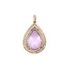 "Wholesaler Closing Down Must Be Sold" 14K Rose Gold, 8.39ct Kunzite and Diamond, Double Halo Pendant - 4