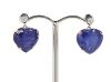 "Wholesaler Closing Down Must Be Sold" 14K Rose Gold, Tanzanite and Diamond, Heart Drop Stud Earrings