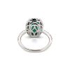 "Wholesaler Closing Down Must Be Sold" 14K White Gold, Emerald and Diamond, Halo Ring - 4