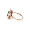 "Wholesaler Closing Down Must Be Sold" 14K Rose Gold, Emerald and Diamond, Halo Ring - 3