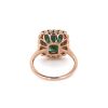 "Wholesaler Closing Down Must Be Sold" 14K Rose Gold, Emerald and Diamond, Halo Ring - 4