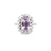 "Wholesaler Closing Down Must Be Sold" 14K White Gold, Kunzite and Diamond, Halo Ring - 2