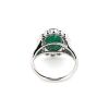 "Wholesaler Closing Down Must Be Sold" 14K White Gold, Emerald and Diamond, Scalloped Halo Ring - 4