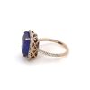 "Wholesaler Closing Down Must Be Sold" 14K Rose Gold, 7.24ct Tanzanite and Diamond, Halo Ring - 3