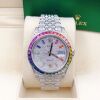 ROLEX FULLY ICED OUT RAINBOW DATEJUST41 JUBILEE #MK1266 - 4