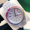 ROLEX FULLY ICED OUT RAINBOW DATEJUST41 JUBILEE #MK1266 - 5