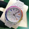 ROLEX FULLY ICED OUT RAINBOW DATEJUST41 JUBILEE #MK1266 - 6