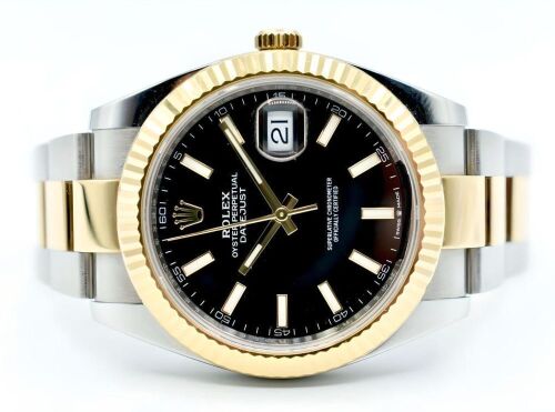 Rolex Datejust 41mm Two Tone Black Dial Ref:126333 2020 Box and Papers