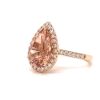 "Fiery Love" Morganate and Diamond ring set in 18ct rose gold - 2