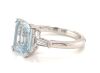 "Santorini" Aquamarine and Diamond Ring in 18K White Gold - 2