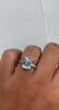 "Santorini" Aquamarine and Diamond Ring in 18K White Gold - 4