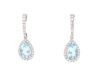 "Aqua Love" 18K White Gold Aquamarine earrings - 2