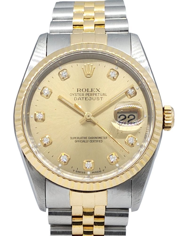 Rolex Datejust Two Tone Diamond Dial 36mm - 1996