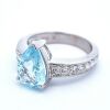 "retailer liquidation Brand New" Aquamarine and Diamond ring 18K - 3