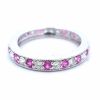 "Wholesaler Closing Down Must Be Sold" Retailer Liquidation Brand New 18k white Gold Diamond & Pink sapphire Ring - 2