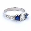 18K White gold Sapphire and Dimond Ring - 3