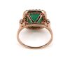 "Wholesaler Closing Down Must Be Sold" 14K Rose Gold, Emerald and Diamond, Halo Ring - 3