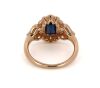 "Wholesaler Closing Down Must Be Sold" 14K Rose Gold, Blue Sapphire and Diamond, Art Deco Ring - 3