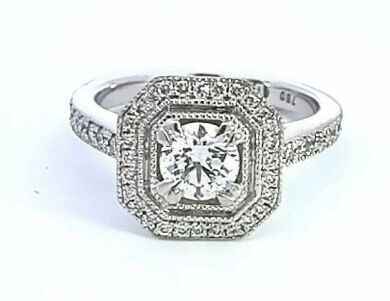 "Retailer Liquidation Brand New" 18 K White Gold Diamond ring