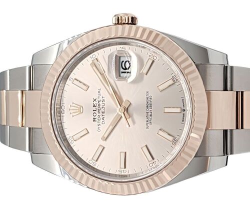 Rolex Datejust 41 Two Tone Rose Gold Sundust Dial 41mm - 2022