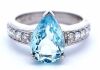 "retailer liquidation Brand New" Aquamarine and Diamond ring 18K