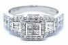 "Retailer Liquidation" 18K White Gold Cluster Style Diamond ring