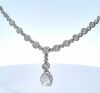 "Retailer Liquidation Brand New" 18k white Gold Diamond Necklace with 51 Stones - 2