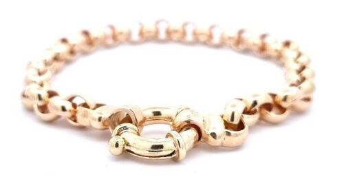 "Retailer Liquidation" Brand New 9K Yellow Gold Belcher bolt bracelet