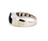 "WholesaBlack Onyx & Diamond Men's Ring 14KWhite Gold - 2