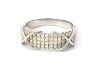 "Wholesaler Closing Down Must Be Sold" 18K White Gold and Diamond crossover ring