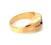 Black Onyx and Diamond Man's Ring in 14K Yellow Gold - 3