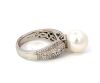 "Wholesaler Closing Down Must Be Sold" White South Sea Pearl and Diamond Ring in 18K white gold - 3