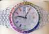 ROLEX FULLY ICED OUT RAINBOW DATEJUST41 JUBILEE #MK1266 - 2