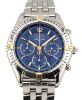 Breitling Chrono Cockpit Blue Two Tone Chronograph 37mm -1990s - 2