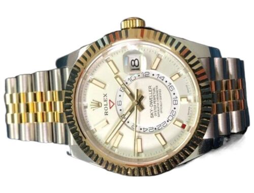 2022 ROLEX SKYDWELLER WHITE DIAL TWO TONE JUBILEE