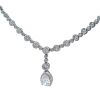 "Retailer Liquidation Brand New" 18k white Gold Diamond Necklace with 51 Stones