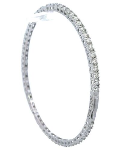 "Retailer Liquidation Brand New"18k white gold Diamond Bangle with 61 stones