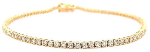 Tennis Bracelet A timeless piece featuring 58 round diamonds, with a total diamond weight of 5.06cts.