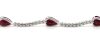 14K White Gold, Ruby and Diamond, Bracelet - 4