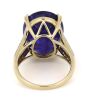 14K Yellow/White Gold, 16.91ct Tanzanite and Diamond, Split Band Cocktail Ring - 3